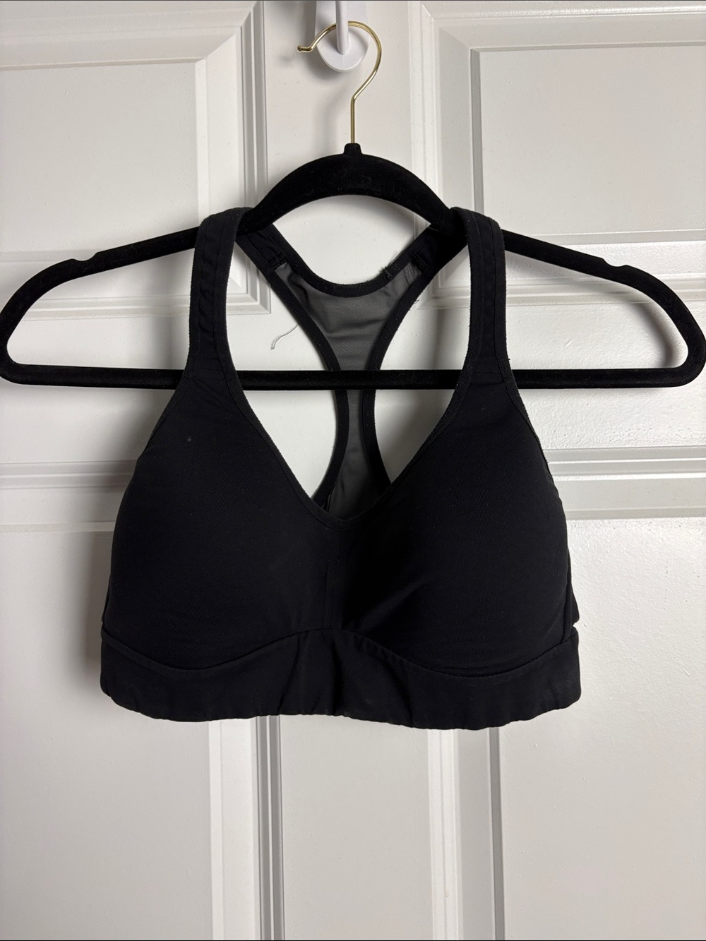 Lululemon Black Racerback mesh Sports Bra